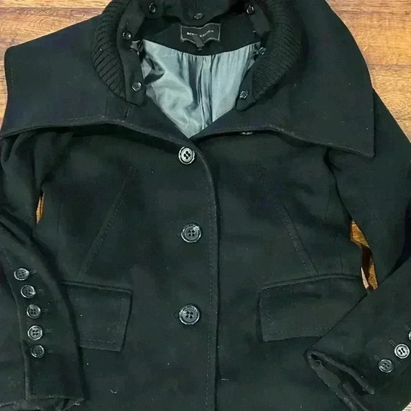 BCBG Maxazria black Women’s wool peacoat size M - Picture 2 of 9